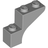 Lego kostka (kostička) 1x3x2 oblouk, světle modro šedá (6230234, 6058938)